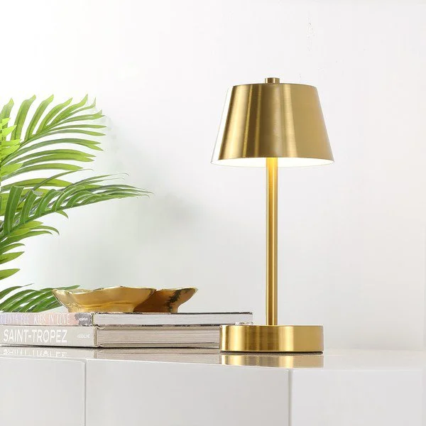 ceramic table lamps with hand painted designs for an artistic touchceramic table lamps with hand painted designs for an artistic touchSafavieh Laita, 11 Inch, Brass, Iron, Rechargeable Led Table Lamp? - Brass Gold