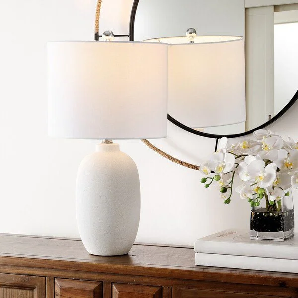 wooden table lamps with natural grain for a warm and organic feelwooden table lamps with natural grain for a warm and organic feelSafavieh Zema Table Lamp - Ivory