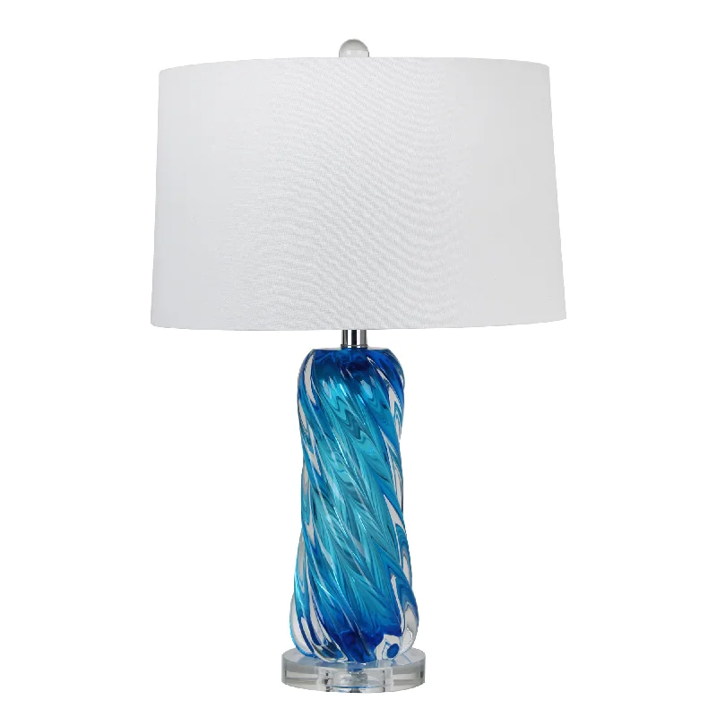 art deco table lamps with geometric shapes for a retro touchart deco table lamps with geometric shapes for a retro touchSagebrook Home Glass 25`` Swirl Table Lamp, Turquoise Blue