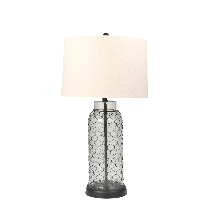 crystal table lamps with dazzling prisms for a glamorous effectcrystal table lamps with dazzling prisms for a glamorous effectSagebrook Home Glass 31`` Table Lamp W/ Chickenwire Overlay, Clear