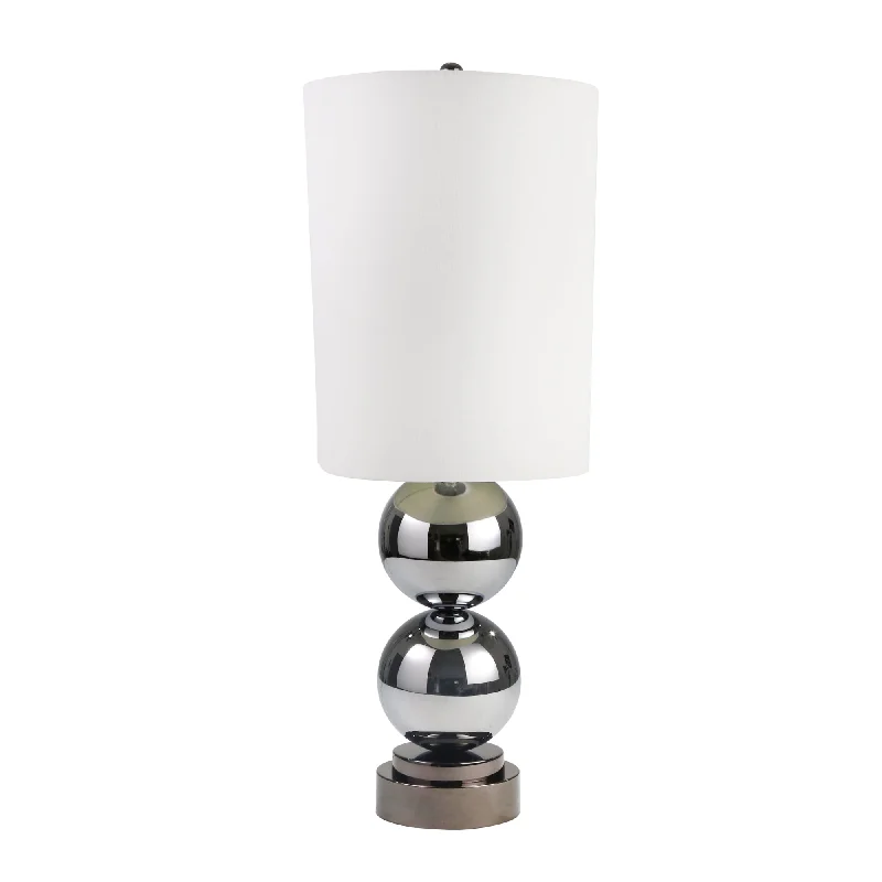 bohemian table lamps with colorful patterns for eclectic bedroomsbohemian table lamps with colorful patterns for eclectic bedroomsSagebrook Home Glass 36`` Double Ball Table Lamp, Silver