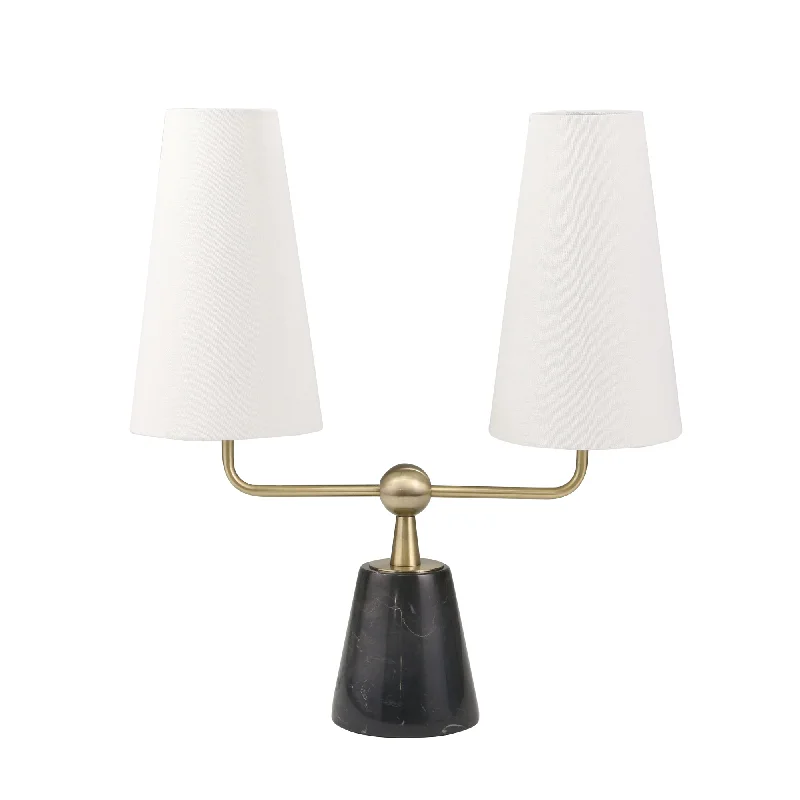 gothic style table lamps with dark finishes for a mysterious lookgothic style table lamps with dark finishes for a mysterious lookSagebrook Home 50319 23" Marble/Metal Twin Light Table Lamp, Black/Gold