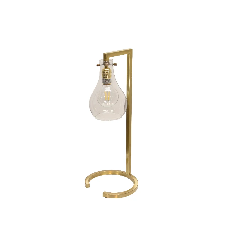 metal table lamps with a matte black finish for a sleek appearancemetal table lamps with a matte black finish for a sleek appearanceSagebrook Home Metal 18`` Table Lamp W/Glass Shade, Gold