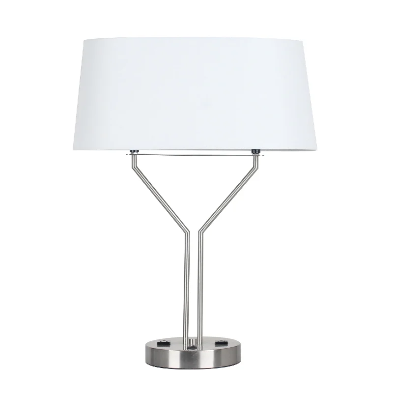 art deco table lamps with geometric shapes for a retro touchart deco table lamps with geometric shapes for a retro touchSagebrook Home 50552 26.75" Metal Table Lamp with Usb, Outlet, Silver