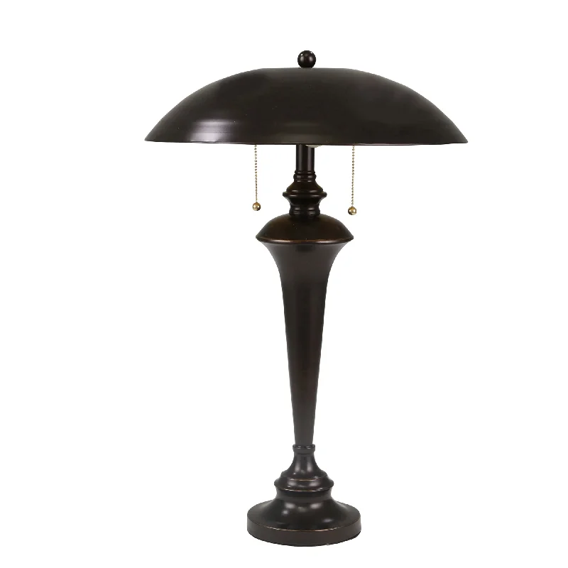 rustic farmhouse table lamps for cozy kitchensrustic farmhouse table lamps for cozy kitchensSagebrook Home Metal 27`` Dome Shade Table Lamp, Black