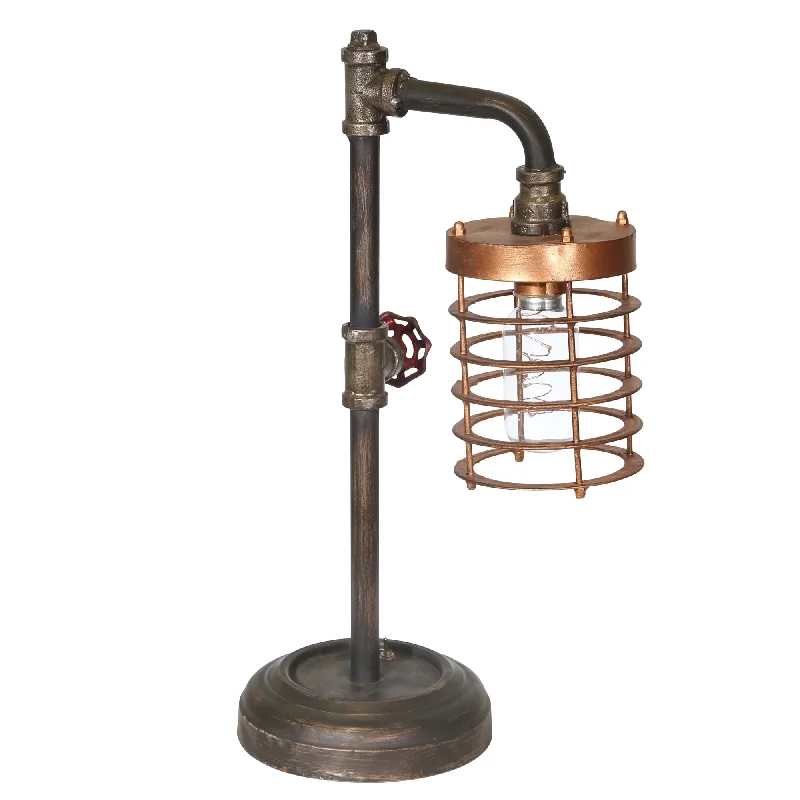 leather table lamps with a distressed texture for a rugged charmleather table lamps with a distressed texture for a rugged charmSagebrook Home Metal Pipe  Bo Table Lamp