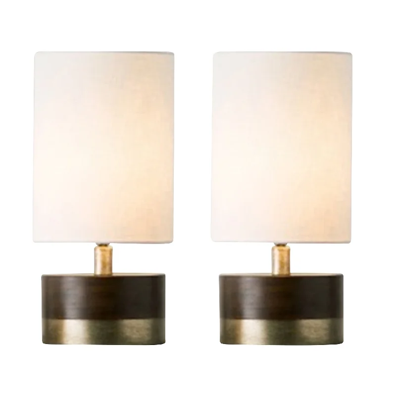 modern minimalist table lamps for contemporary living roomsmodern minimalist table lamps for contemporary living roomsSagebrook Home Set of 2 16`` Metal Canister Table Lamps, Brown