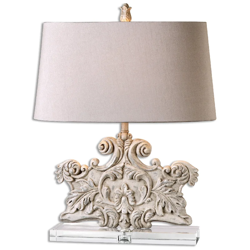 fabric table lamps with a linen shade for a relaxed and breathable lookfabric table lamps with a linen shade for a relaxed and breathable lookUttermost 26658 Schiavoni Ivory Stone Table Lamp